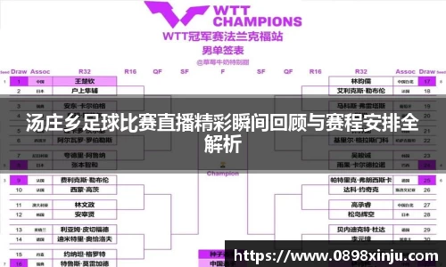 汤庄乡足球比赛直播精彩瞬间回顾与赛程安排全解析