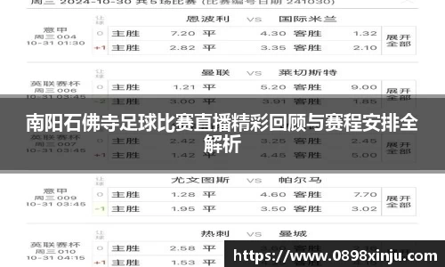南阳石佛寺足球比赛直播精彩回顾与赛程安排全解析