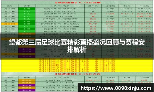 望都第三届足球比赛精彩直播盛况回顾与赛程安排解析
